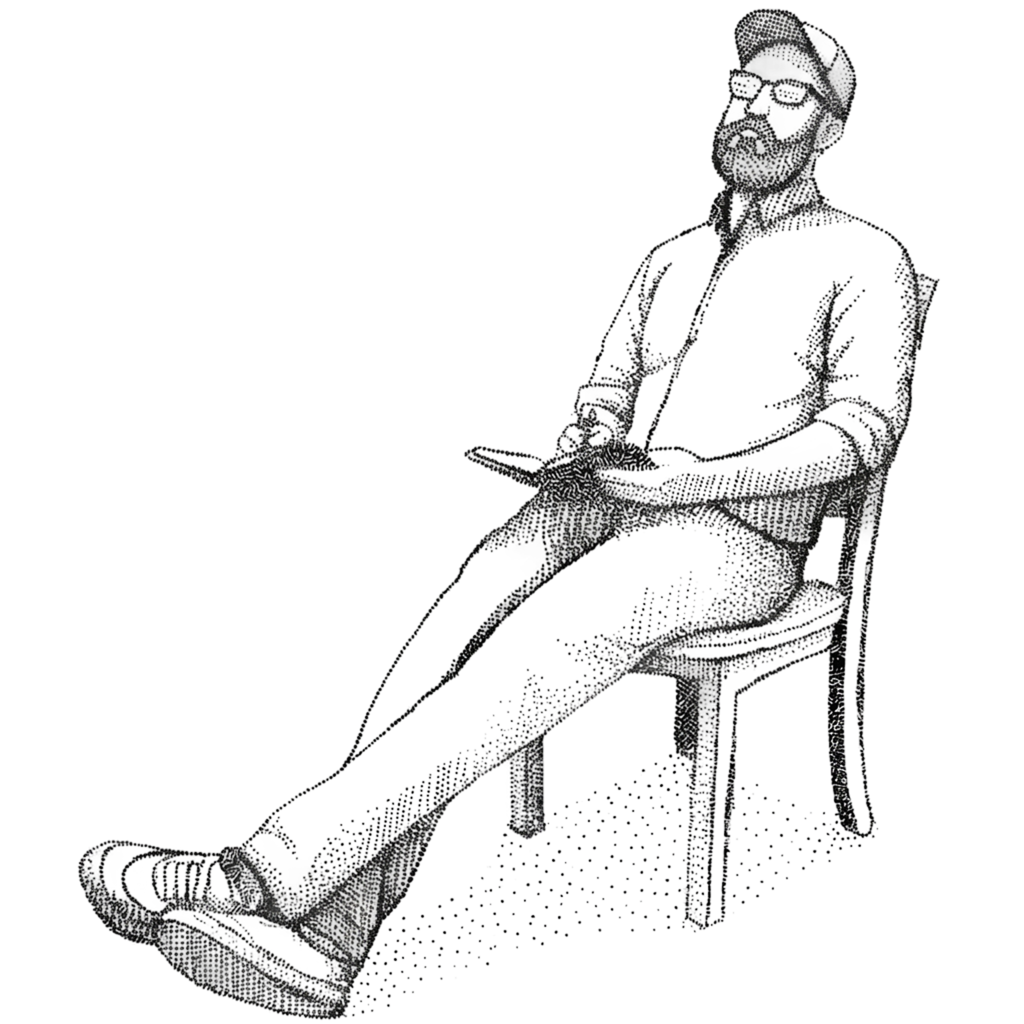 Sketch portrait of Drew Littrell